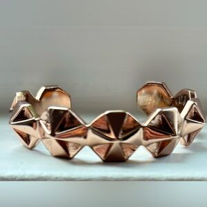 Rose gold chunky bangle with stud detail